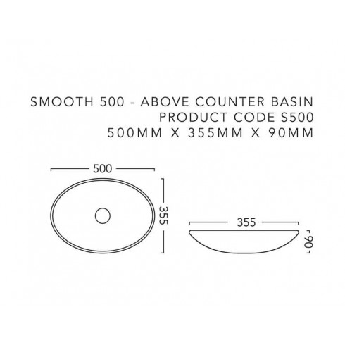 Smooth 500 Basin Drawing1